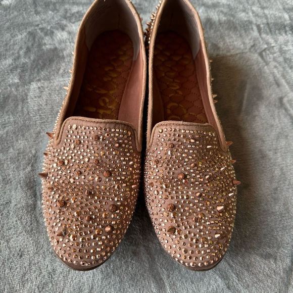 Sam Edelman Adena Studded Loafers Size 8 Dusty Rose - Picture 1 of 6